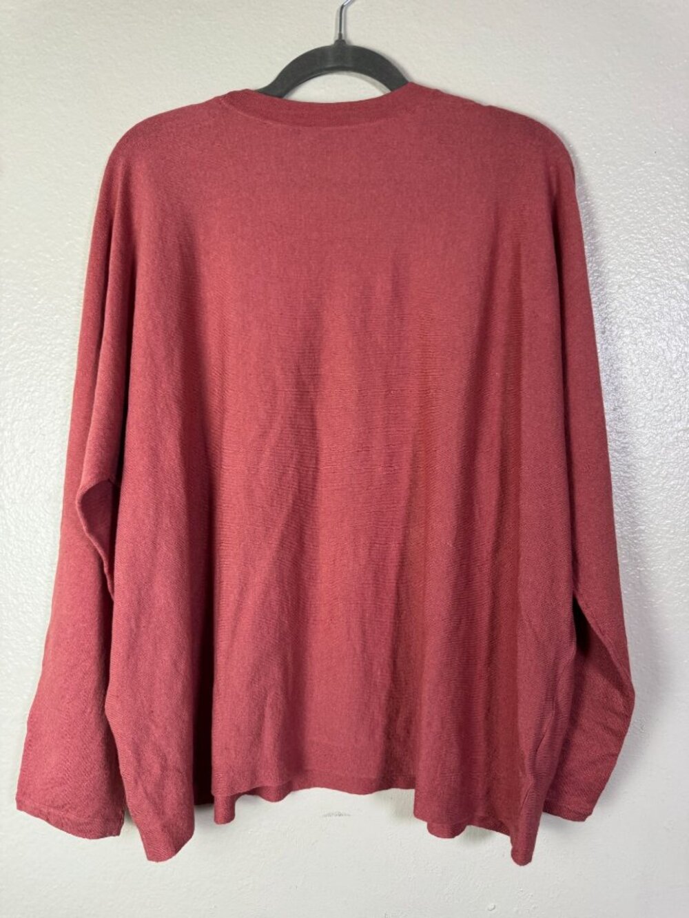 NEW Eileen Fisher Womens Organic Linen Blend Long Sleeve Top XL Rose Pink Lagenl - Picture 13 of 13
